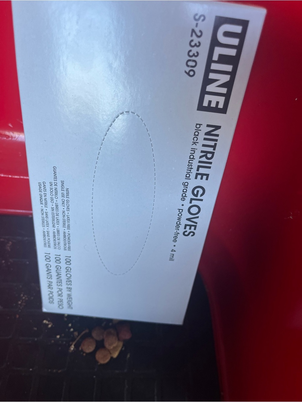 ULINE Nitrile Gloves Box - White & Black